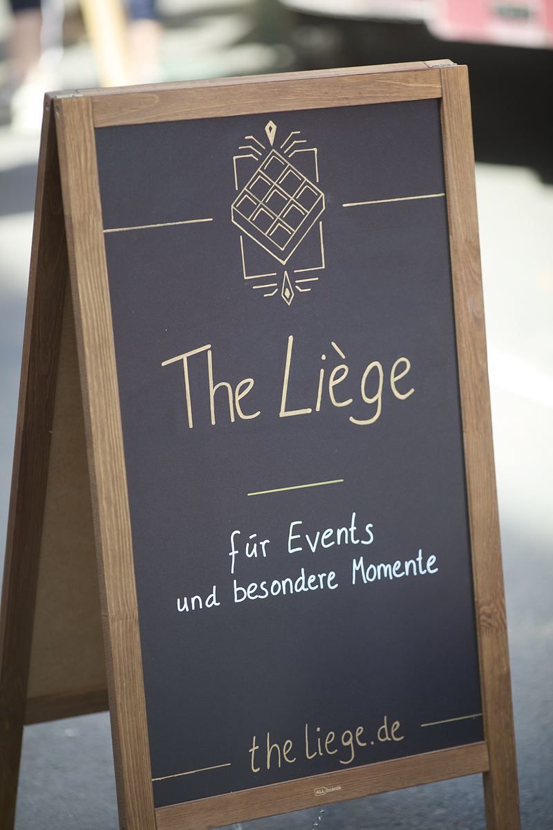 Kreidetafel „The Liège – für Events und besondere Momente“